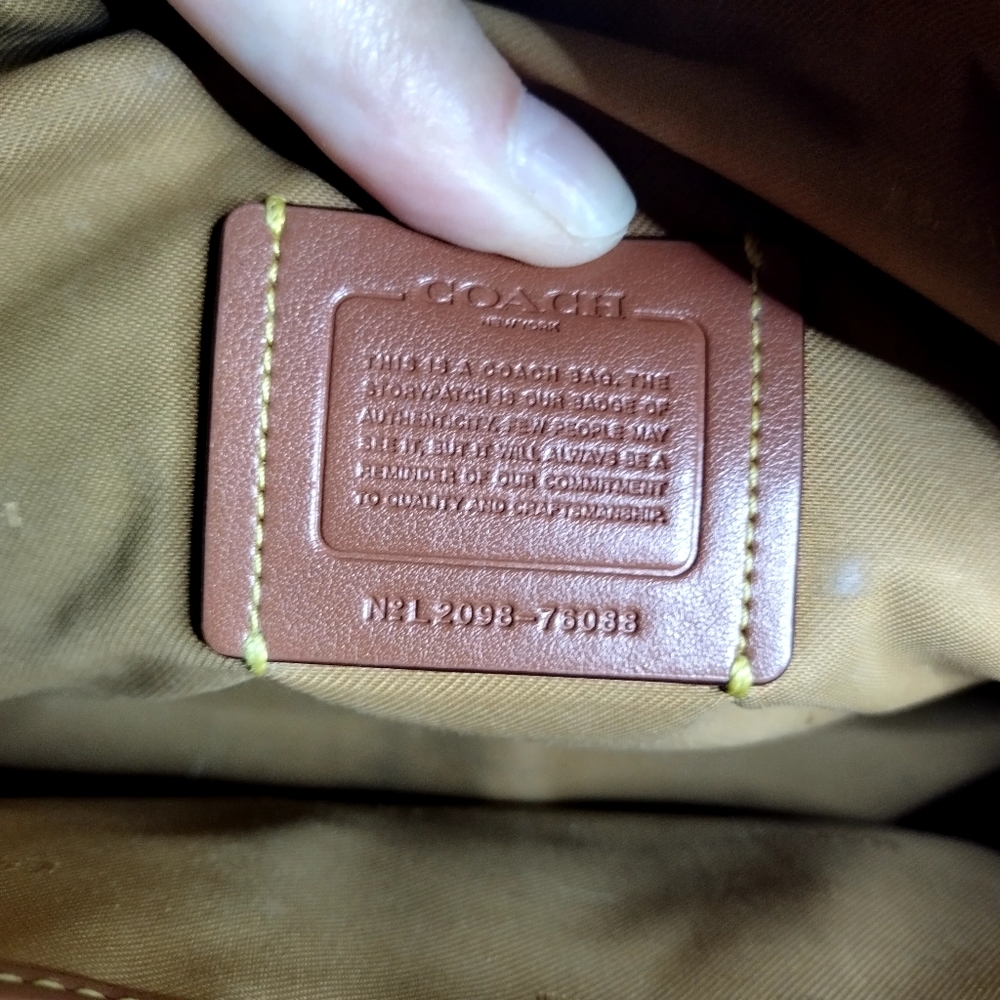 Coach Colorblock Cream, Tan, and Brown Leather Hobo Bag - Picture 12 of 12